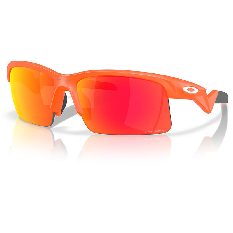Load image into Gallery viewer, 0OJ9013-0762 Oakley Capacitor Sunglasses, Matte Neon Orange Frame with PRIZM Ruby Lens
