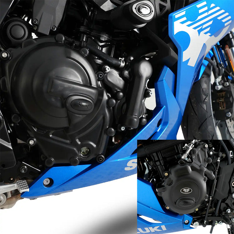 Load image into Gallery viewer, R&amp;G Engine Case Cover Kit (3pc) Suzuki V-Strom 800 DE / RE 23--GSX-8R 24-- GSX-8TT 25- &amp; GSX-8T 25-
