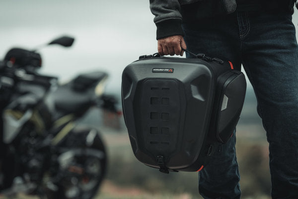 Load image into Gallery viewer, SW MOTECH TAIL BAG PRO SERIES REARBAG BLACK 22-34 LITRE 1680D BALLISTIC NYLON
