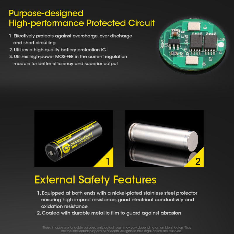 Load image into Gallery viewer, NITECORE 18650 RECHARGEABLE BATTERY 3.7V 3400MAH

