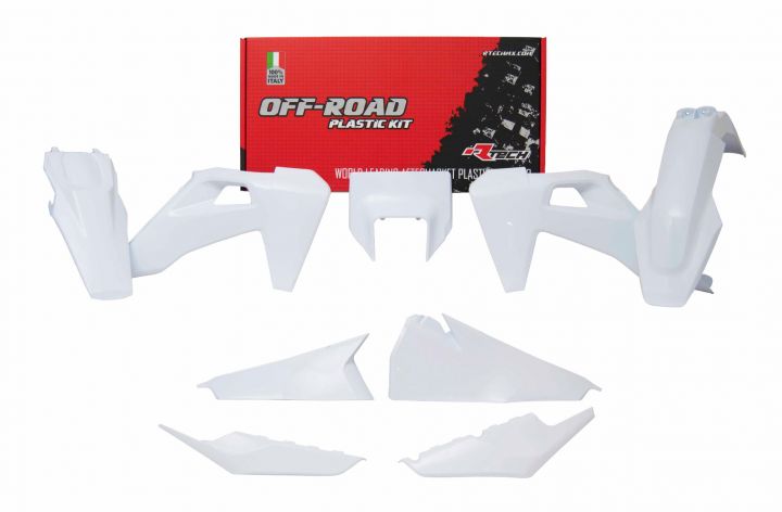 Load image into Gallery viewer, PLASTICS KIT RTECH 6 PIECE WHITE HUSQVARNA FE TE
