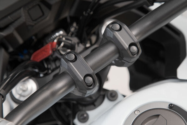 Load image into Gallery viewer, HANDLEBAR BAR RISER SW MOTECH 28MM HANDLEBARS BLACK BENELLI HONDA KTM MOTO GUZZI SUZUKI TRIUMPH
