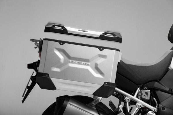 Load image into Gallery viewer, SW MOTECH TRAX ADVENTURE SIDE CASE LEFT ALUMINUM 37L SILVER
