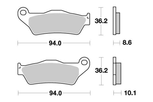 BRAKE PADS MOTO MASTER REAR SINTERED BMW