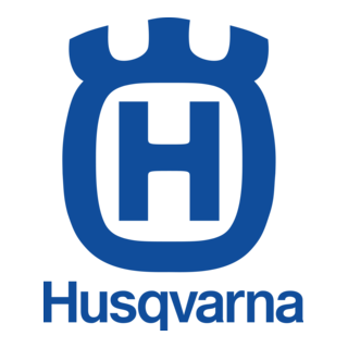 Husqvarna Motorcycles logo in blue and white, displayed at the Cyclespot Auckland flagship showroom