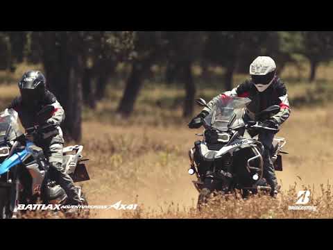 Load and play video in Gallery viewer, Bridgestone AX41 120/70-19 Front Tubeless Adventure Tyre

