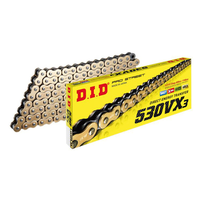 Load image into Gallery viewer, DID 530VX3 X-RING CHAIN GOLD
