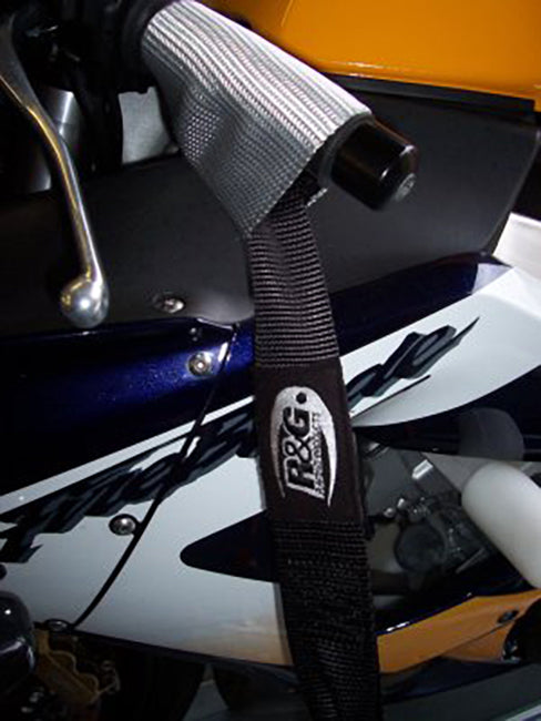 Load image into Gallery viewer, R&amp;G Handlebar Top Strap example ST0001BL
