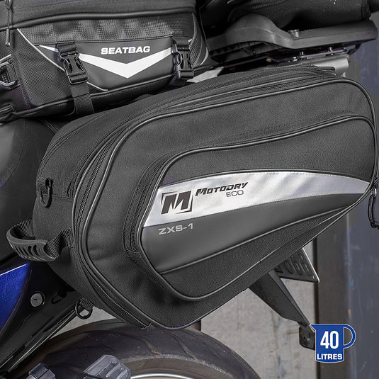 ZXS-1 Expandable Saddle Bags Motodry - on bike