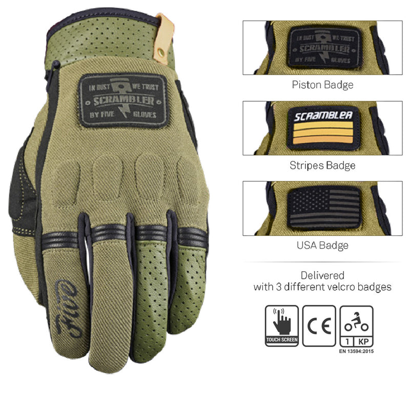 Load image into Gallery viewer, FIVE Scrambler Khaki Black
