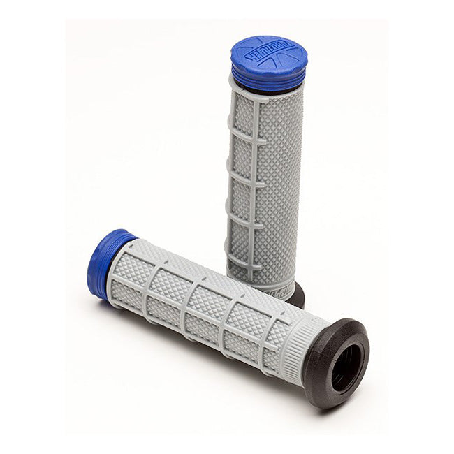Load image into Gallery viewer, ATV Tri Density Grips - Half Waffle Blue

