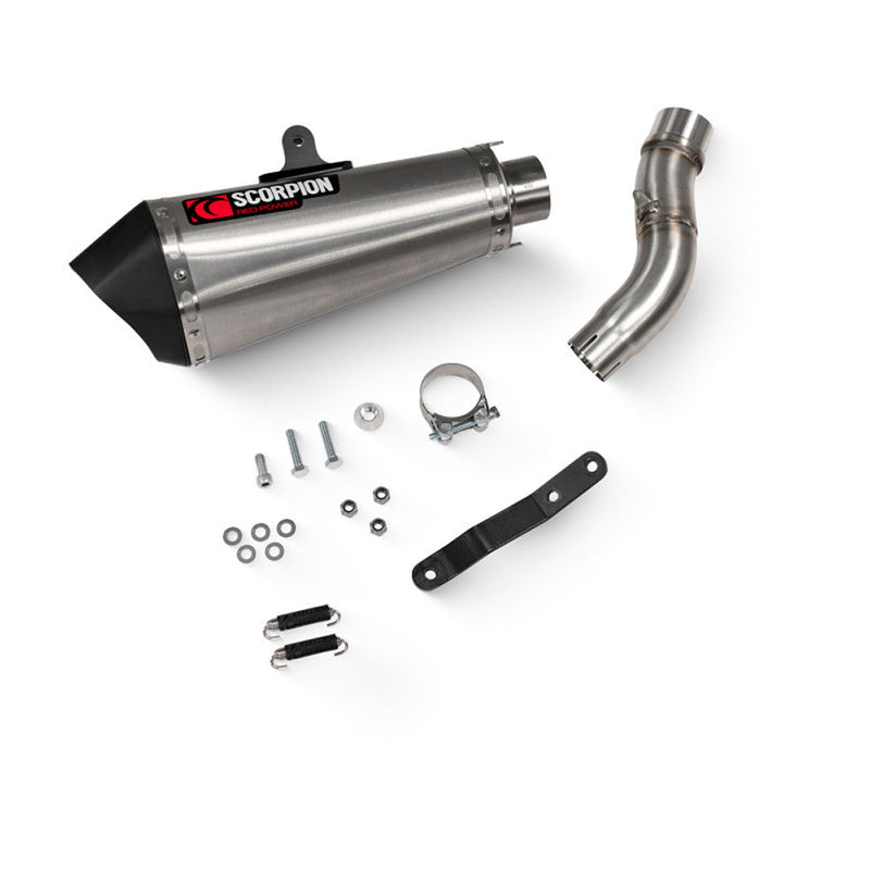 Load image into Gallery viewer, CF Moto 650MT Serket Taper Slip On Stainless Steel
